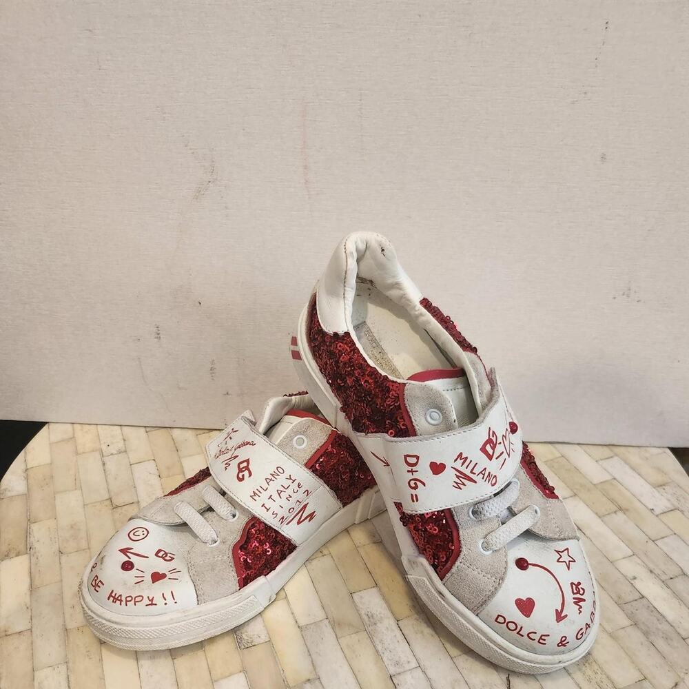Dolce gabbana kids graffiti logo sneakers